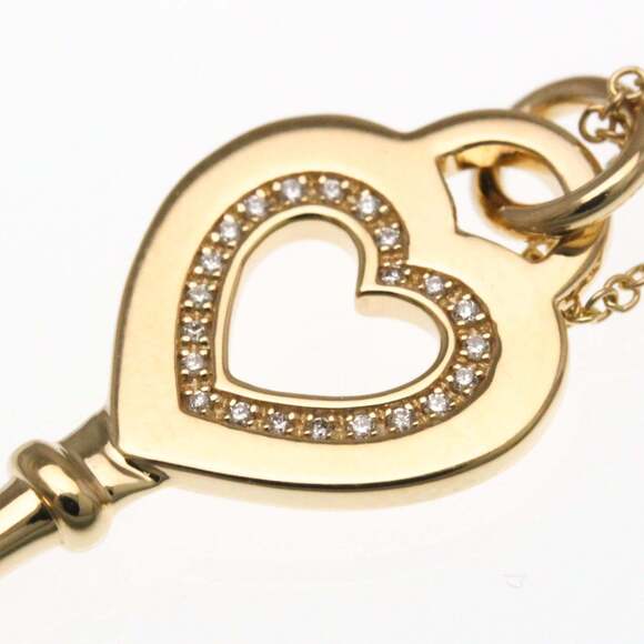 TIFFANY 18k Gold Diamond Heart Necklace